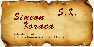 Simeon Koraca vizit kartica